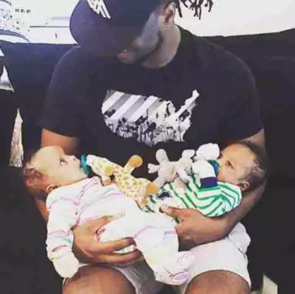 Paul Okoye Cuddles His Newborn Twins In New Photo